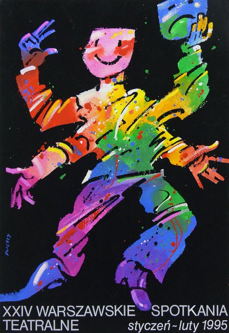 Waldemar Świerzy | XXIV Warszawskie Spotkania Teatralne, projekt plakatu, 1995