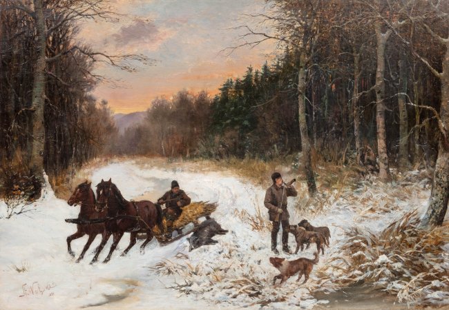 Stanisław Wolski | Koniec polowania, 1891 r.